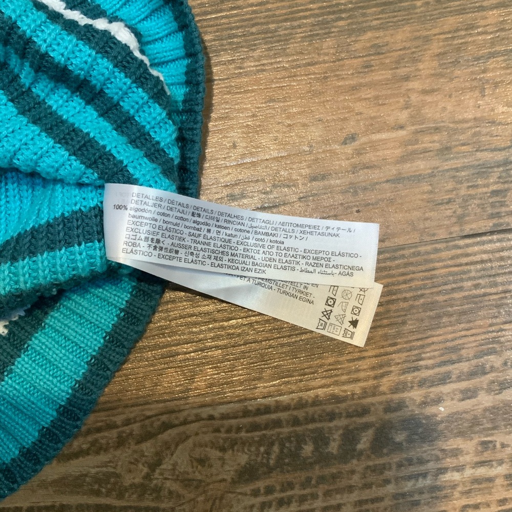 Zara Women’s Medium Block Striped Crochet Halter Crop Tank Top-Teal white Orange - Picture 5 of 10